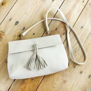 Street Level Cream Faux Leather‎ Crossbody Purse Bag NEW